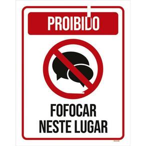 Kit 3 Placas Decorativa - Proibido Fofocar Neste Lugar