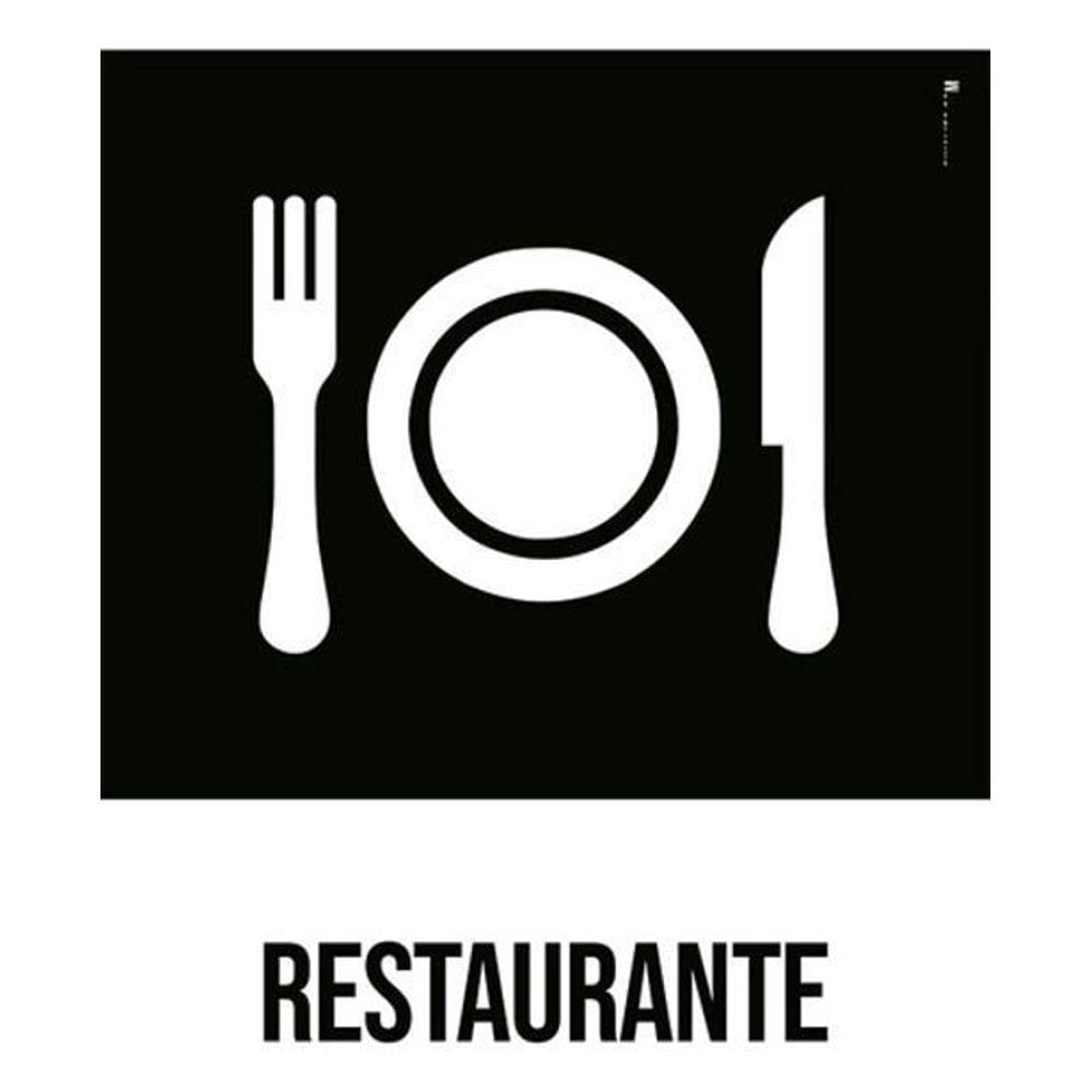 Kit 3 Placas Desenho Restaurante