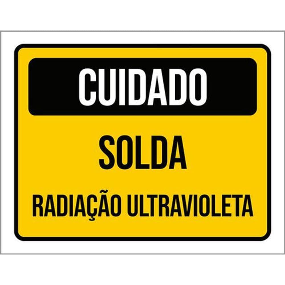 Kit 3 Placas De Sinalização - Cuidado Solda Radiação