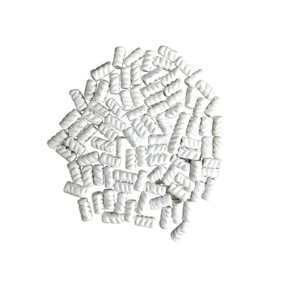 Kit Com 10 Firmas Frisada 22Mm Branca Leitosa Murano Guias