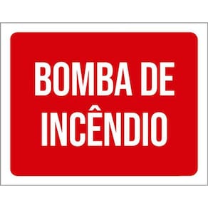Kit 10 Placas Bomba De Incêndio