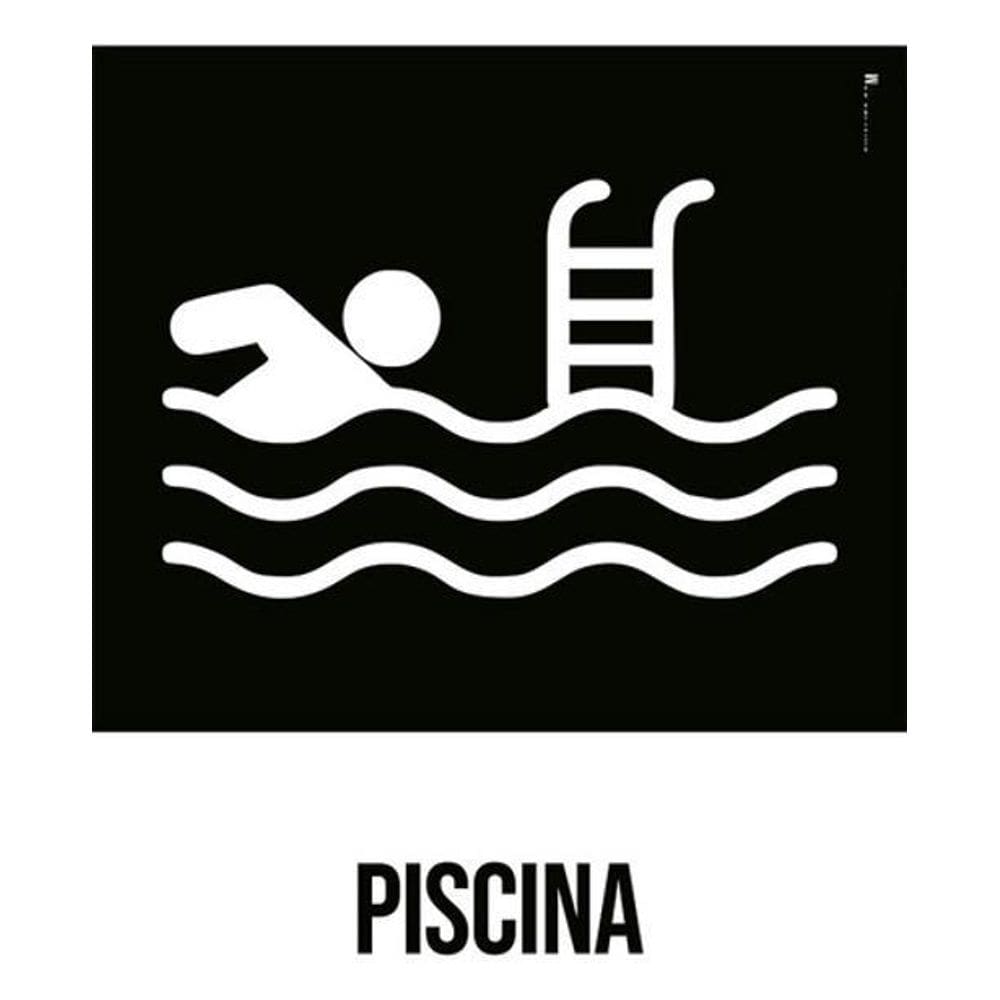 Kit 3 Placas Desenho - Piscina