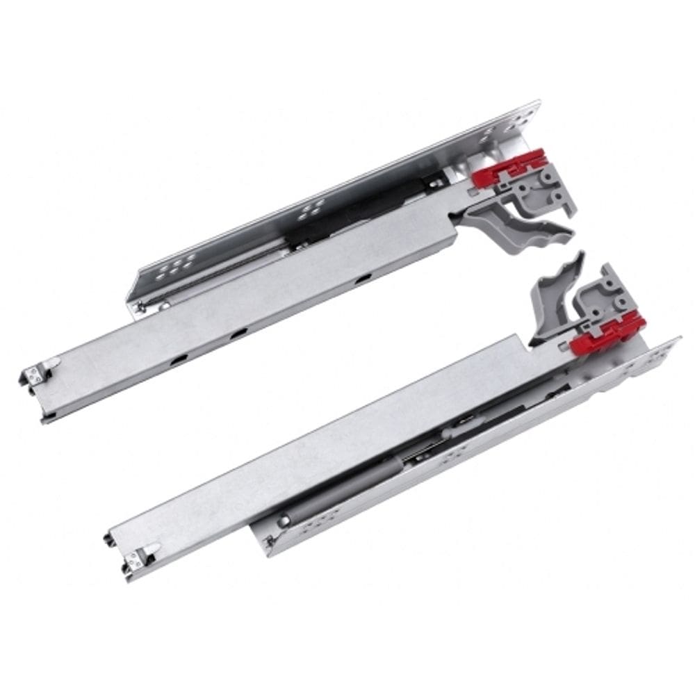 Corrediça Invisível Total Hafele 450mm Zincado Aço 30kg