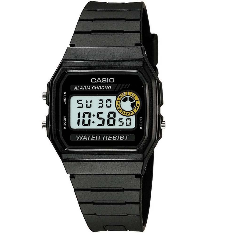 Relógio Casio Digital Preto F-94Wa-8Dg À Prova D`água