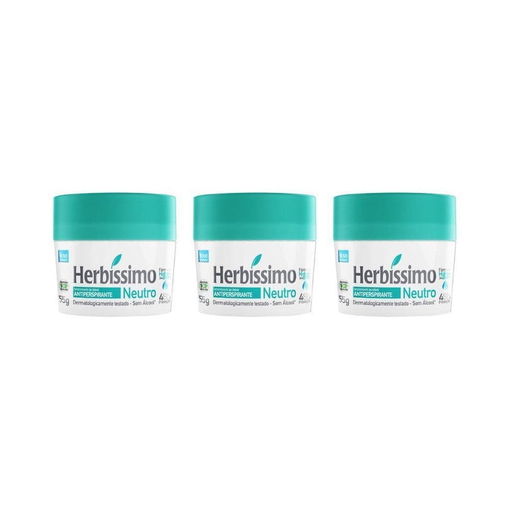 Herbissimo Creme 55G Neutro - Kit Com 3Un
