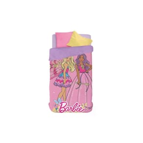 Coberdrom Solteiro Lepper Barbie Reinos Mágicos Dupla Face