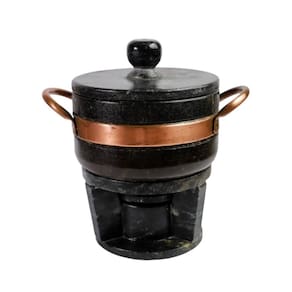 Fondue De Pedra Sabão 500 Ml Ideal Para Queijo E Chocolate