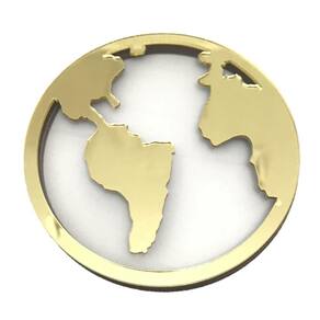 Kit Shaker Box Globo Mundi Acrílico Dourado 9,5 Cm - 046453