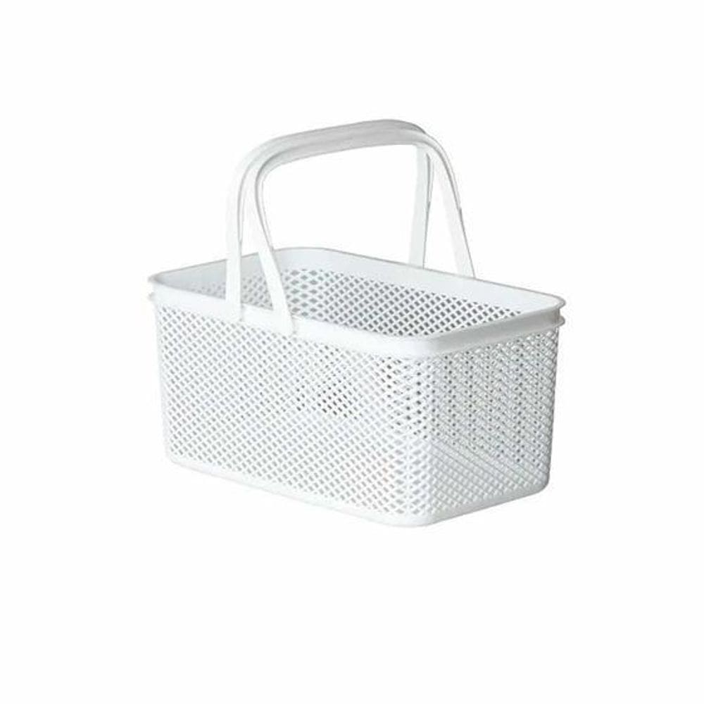 Cesto Retangular Línea Com Alça Branco 30X18X15Cm Paramount
