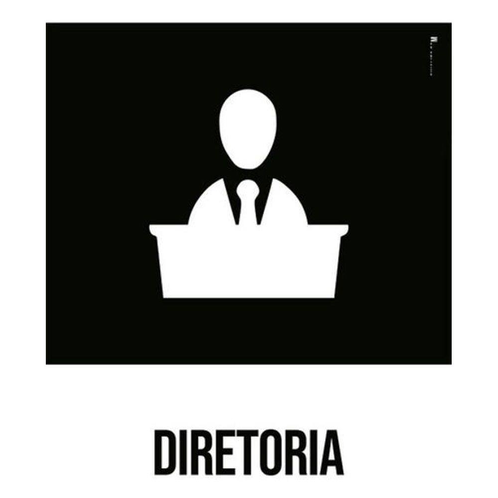 Kit 3 Placas Desenho Diretoria Homem