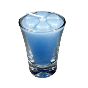 Kit 15 velas azul claro 7 cm no copinho 12 h decoração festa