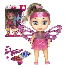 Boneca Shiny Angels 3 Em 1 Sereia Fada E Bailarina