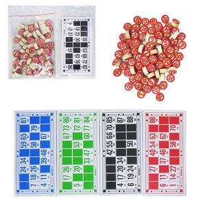Bingo Recreativo 48 Cartelas 90 Pedras Madeira | Colorido