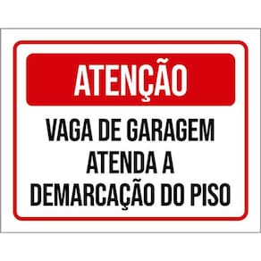 Kit 10 Placas Atenção Vaga Garagem Atenda Demarcação Piso
