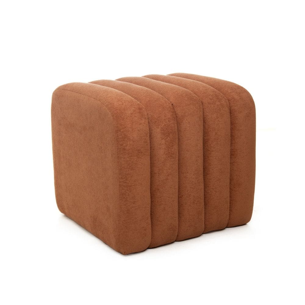 Puff para Sala de Estar Tube Boucle Terra