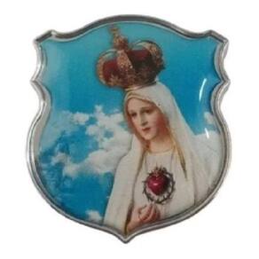 Emblema Adesivo Relevo 3D Nossa Senhora Fatima Resinado