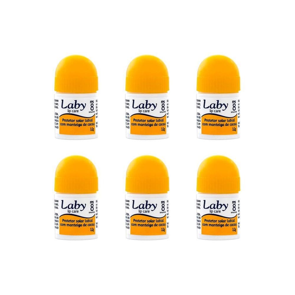 Laby Manteiga De Cacau Fps8 Push Pull 3,2G Kit Com 6