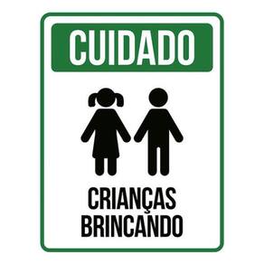 Kit 5 Placa Cuidado Crianças Brincando Verícone Ml73536X46