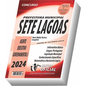 Apostila Sete Lagoas - Mg - Agente Executivo Governamental I