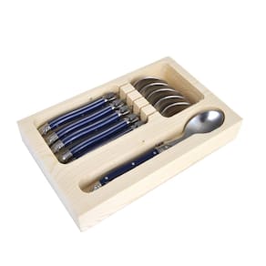 Conj De 6 Colheres Sobremesa Laguiole La Tour, Azul