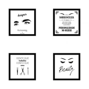 Kit De Quadros Decorativos Em Mdf Designer Sobrancelhas 13
