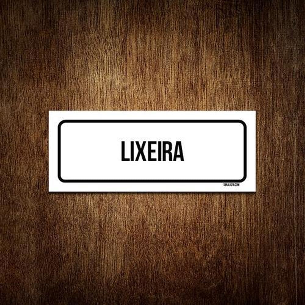 Placa Sinalização - Setor Lixeira  23X9 