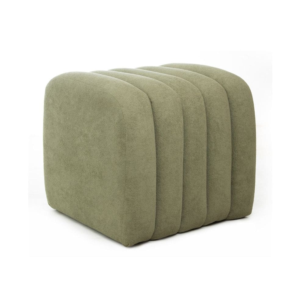 Puff para Sala de Estar Tube Boucle Oliva
