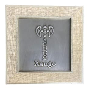 Quadro Orixá Xangô Em Madeira E Metal - Escolha A Cor
