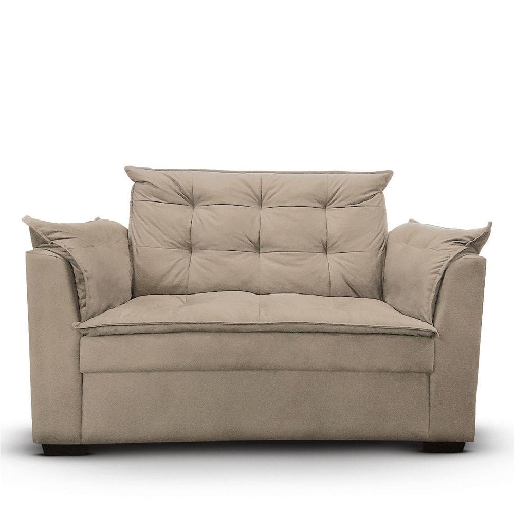 Sofá 2 lugares Para Sala Moderno Confortável Stella Suede