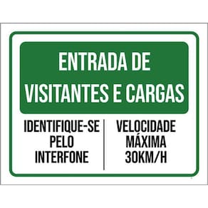 Kit 5 Placas Entradas Visitantes Cargas Interfone