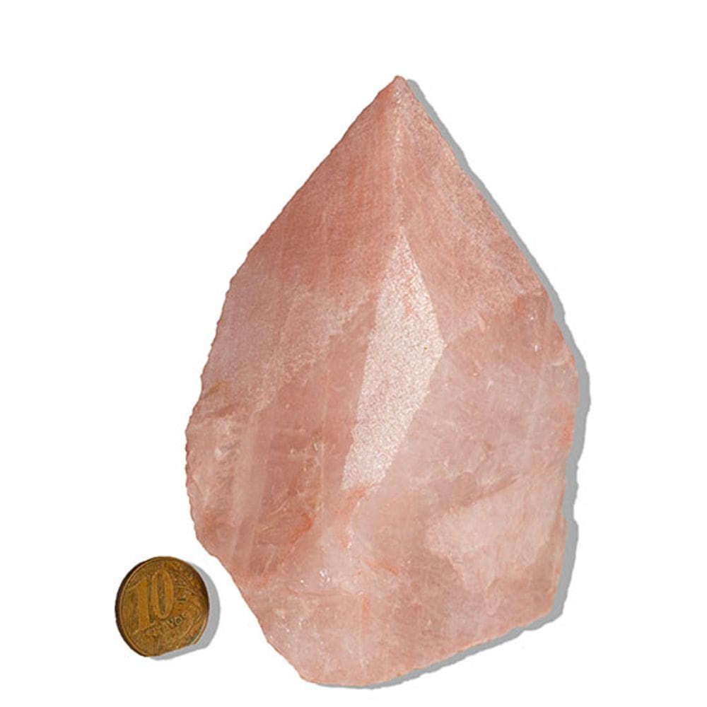 01 Cristal Rosa Pé e Bico Serrado 500 a 600g Aprx12cm Tipo B