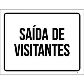 Kit 3 Placas Sinalização - Saída Visitantes Setor