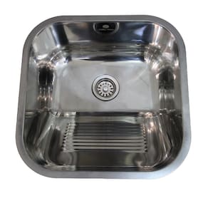 Tanque Lavanderia Polido 44X44 Aço Inoxidavel 304 Premium