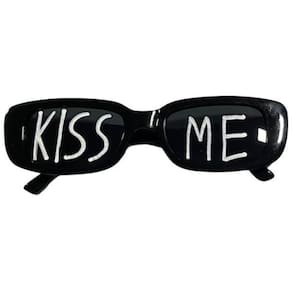 Óculos Retro Vintage Retangular Hype Rap Moda Kiss Me