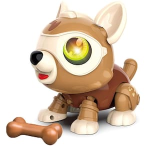Brinquedo Magic Robô Dog Marrom Interativo Som E Luz Fenix