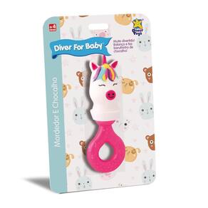 Mordedor Chocalho Unicórnio Diver For Baby 8174 - Diver Toys