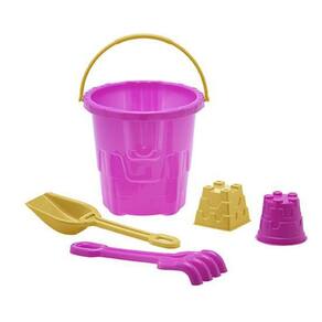 Baldinho De Praia Infantil Com 5 Peças Rosa