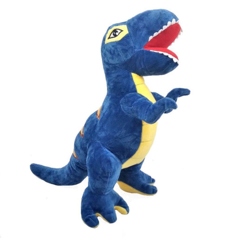 Dinossauro Tiranossauro Rex Pelúcia Blue 32 Cm Altura