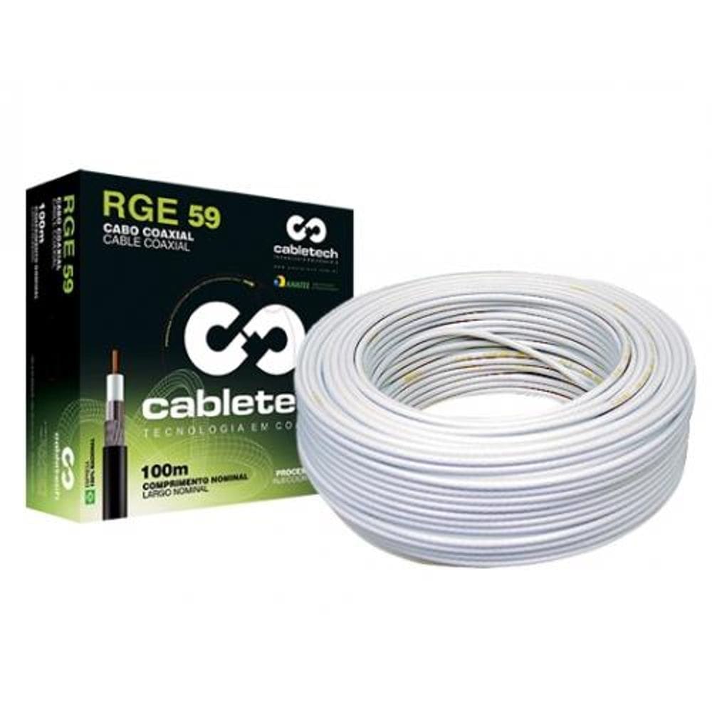 Cabo Coaxial RGE 59 Malha 40 STD Cabletech