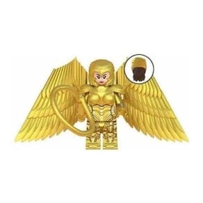 Boneco Blocos Montar Mulher Maravilha 1984 Armadura Dourada