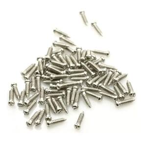 100 Parafusos P/Plaquetas De Óculos 4,8Mm Prateados