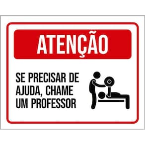 Kit 5 Placas Se Precisar De Ajuda Chame Professor Academia