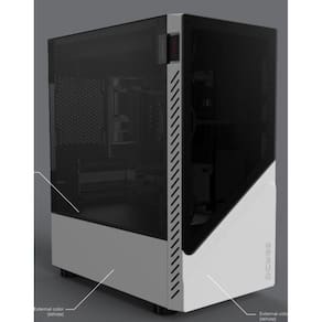 Gabinete Gamer PCYES White Ghost - Lateral em Vidro - Mid-Tower - USB 3.0 - ATX - 3 Ventoinhas - Branco