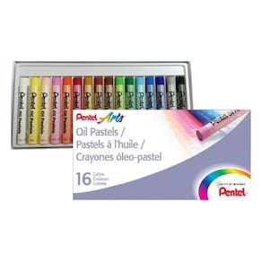 Giz Pastel Oleoso Pentel Com 16 Cores Phn-16