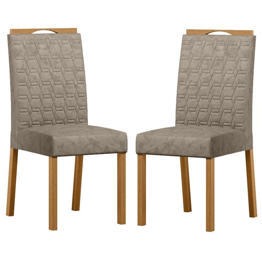 Cadeira para Mesa de Jantar Mariana Kit 2 Peças Ype Carmurça Marrom - New Ceval