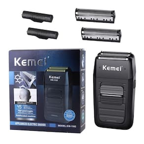 Barbeador Eletrico Shaver Maquina Kemei Km-1102 110V/240V