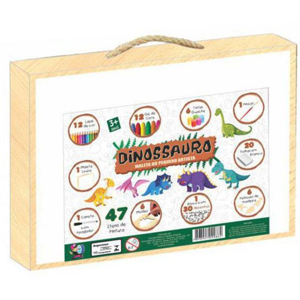 Maleta Pequeno Artista Dinossauro Brinquedo Educativo
