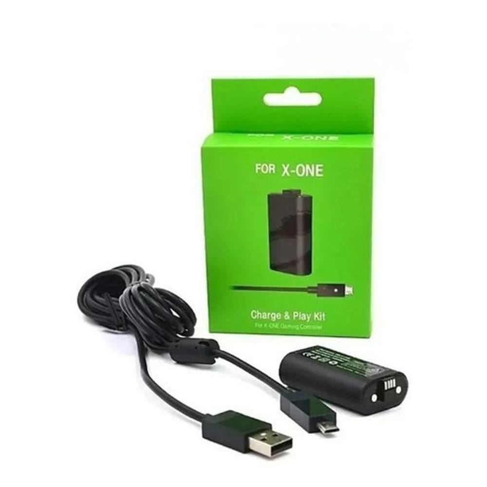 Charge And Play Para Xbox One Bateria Controle + Cabo Usb