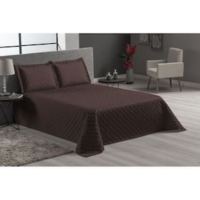 Jogo De Cama Cor Marrom 4 Peças Luxo Casal Padrão Veneza