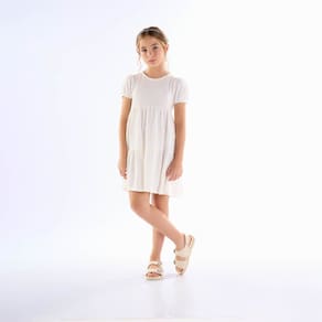Vestido Infantil Menina - Off White - 50720-1271